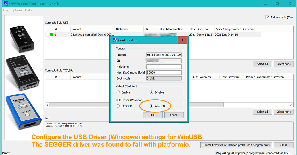 Esp And Segger Jlink Tip For Interface Setup Configuration