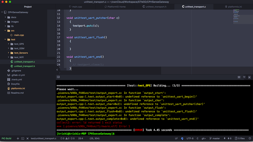 "custom" test transport error - Unit Testing - PlatformIO Community