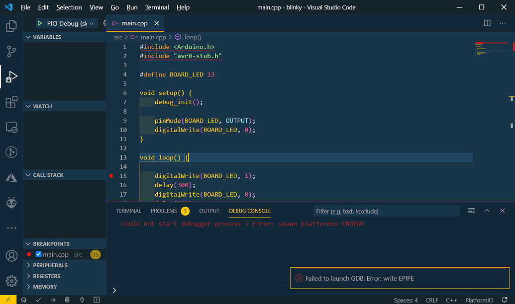 How to debug on Arduino mega 2560 - Debugging - PlatformIO Community