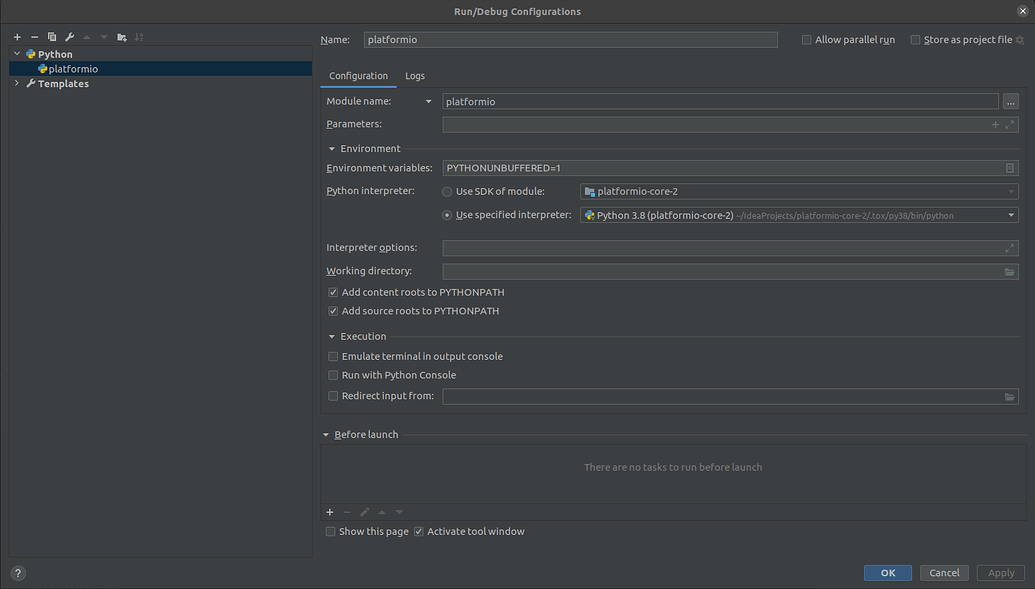 IDE setup documentation for contributing - Ideas - PlatformIO Community