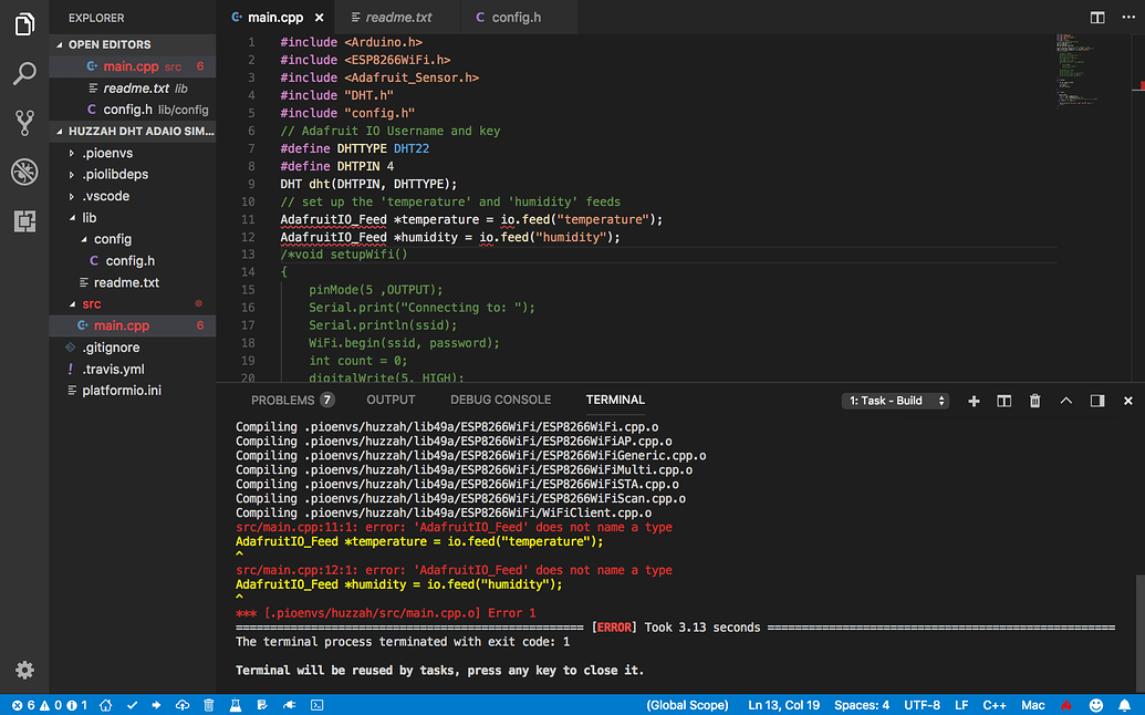Adding config.h trouble - PlatformIO Community
