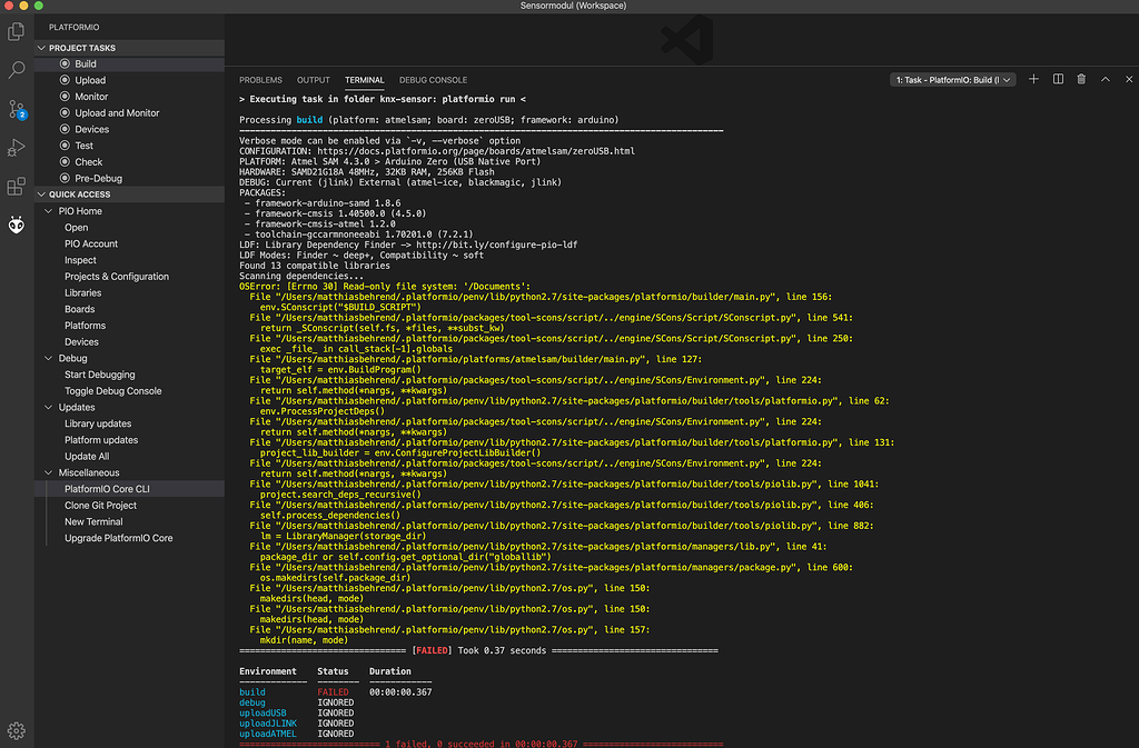 error-code-during-build-platformio-community
