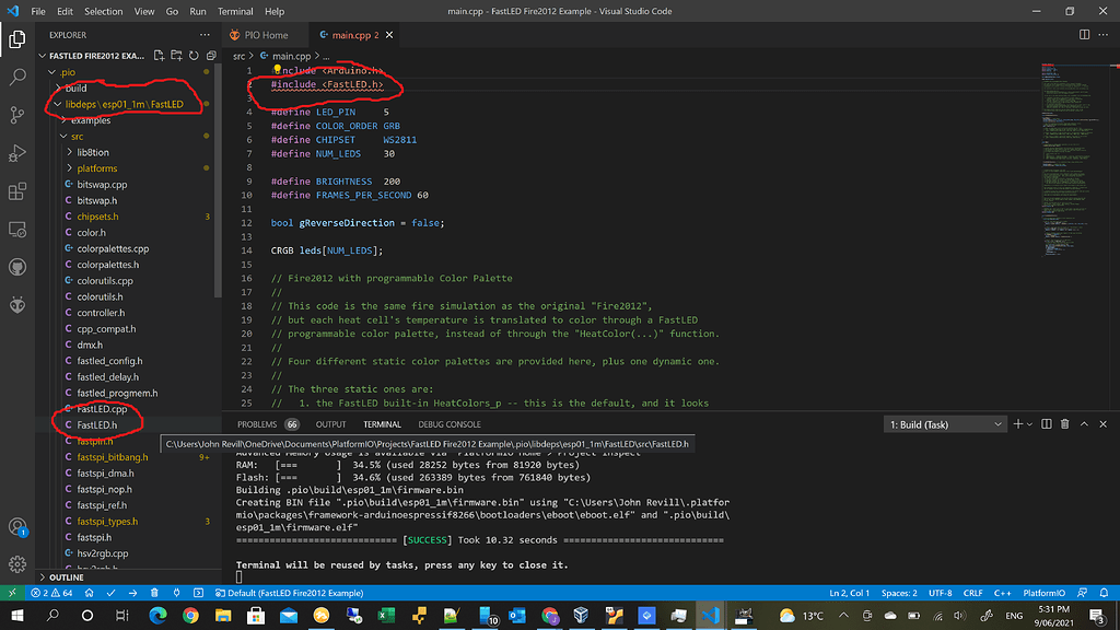 Adding Libraries in VSCode for Windows 10 is not working, but Works OK ...