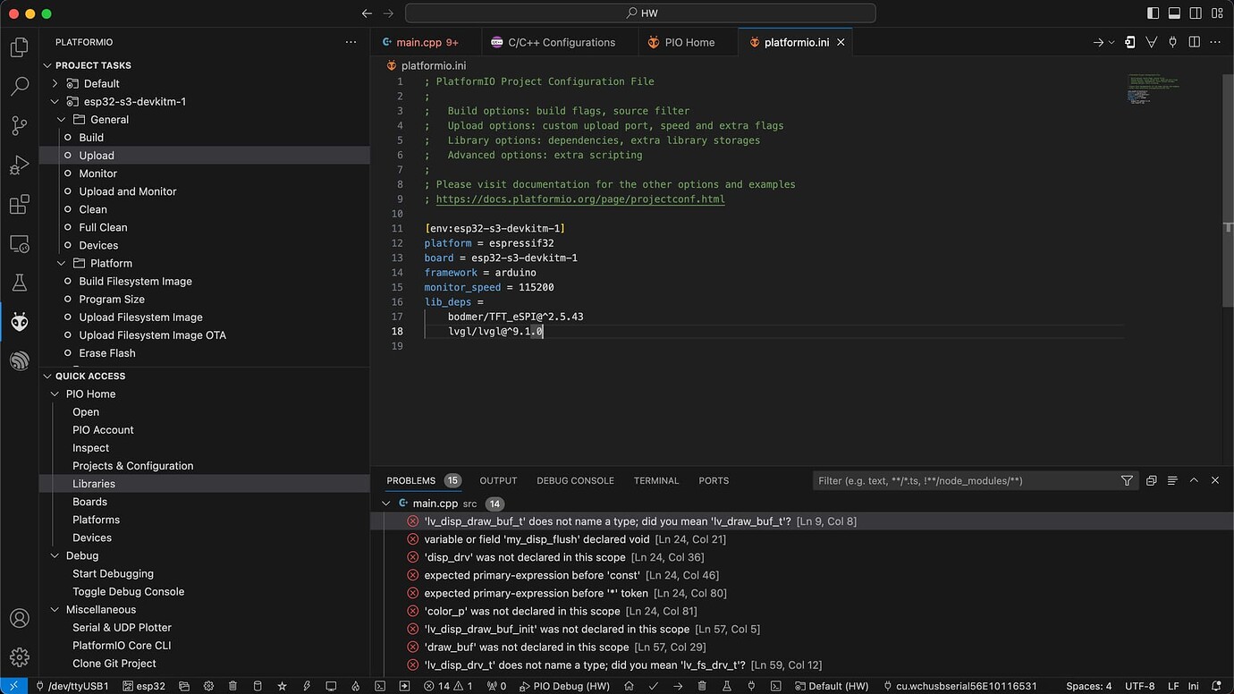 Code works in Arduino IDE, too many errors in PlatformIO - PlatformIO ...