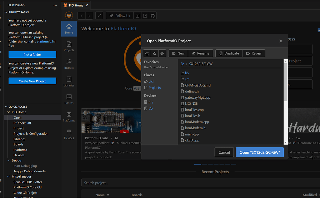 platformio.ini' erro - PlatformIO IDE - PlatformIO Community