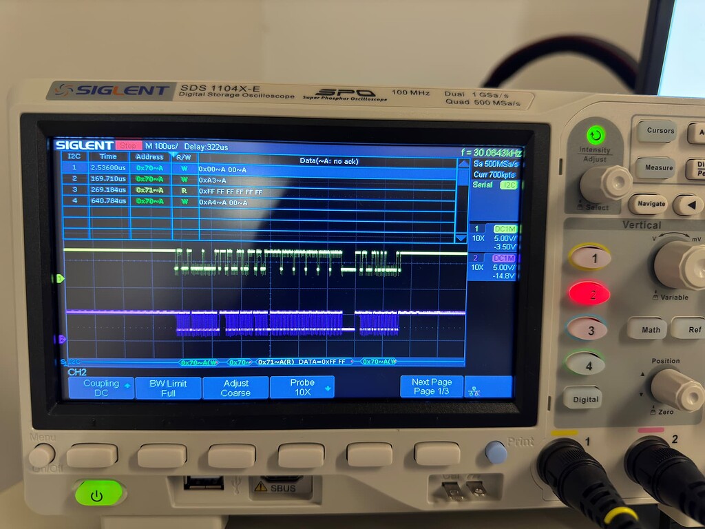 ESP32 Sends weird stuff on I2C - PlatformIO Community