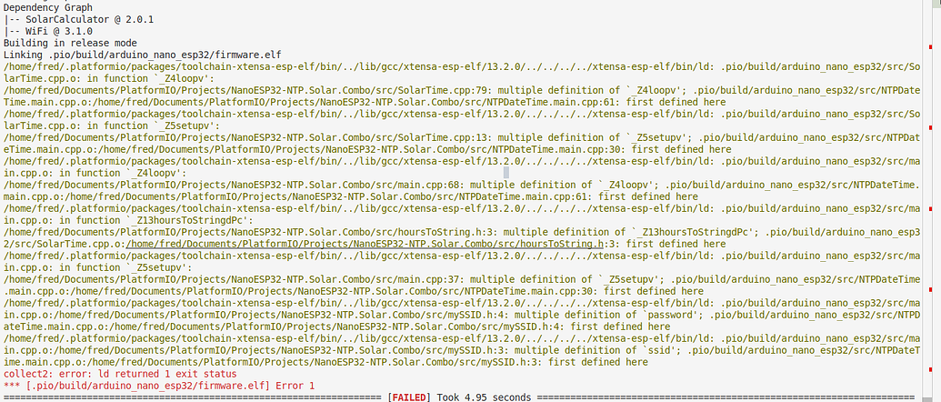 Sudden compile errors on a sketch - espressif32 - PlatformIO Community