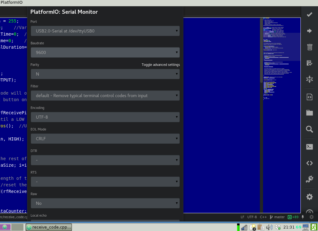 Clion platformio serial monitor