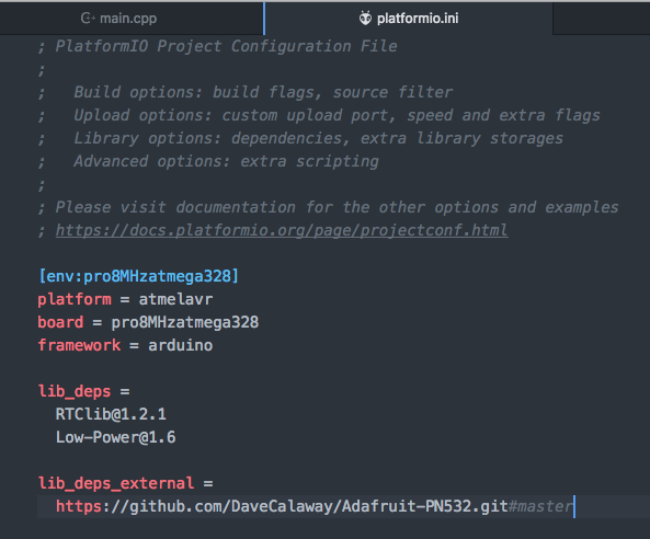 External Library From Git PlatformIO Core PlatformIO Community