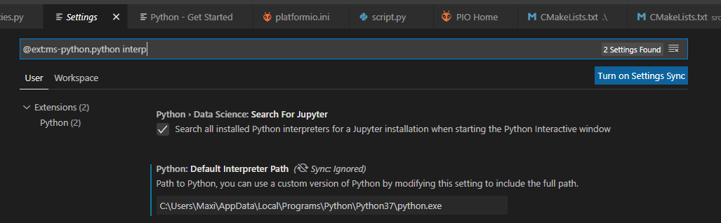 Trying To Install Platformio Into Vscode But It Can T Find Python Even Though It Is Onboard Platformio Community