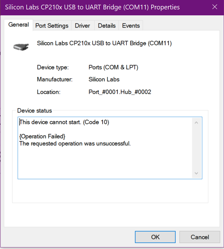 silicon labs cp210x windows 10