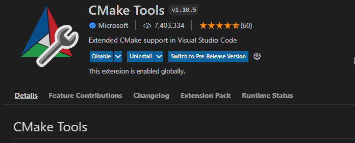 2022-04-04 17_45_04-Extension_ CMake Tools - Untitled (Workspace) - Visual Studio Code
