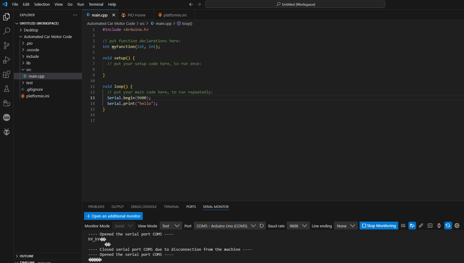 Serial Monitor wont Work (Arduino Uno) - PlatformIO IDE - PlatformIO ...